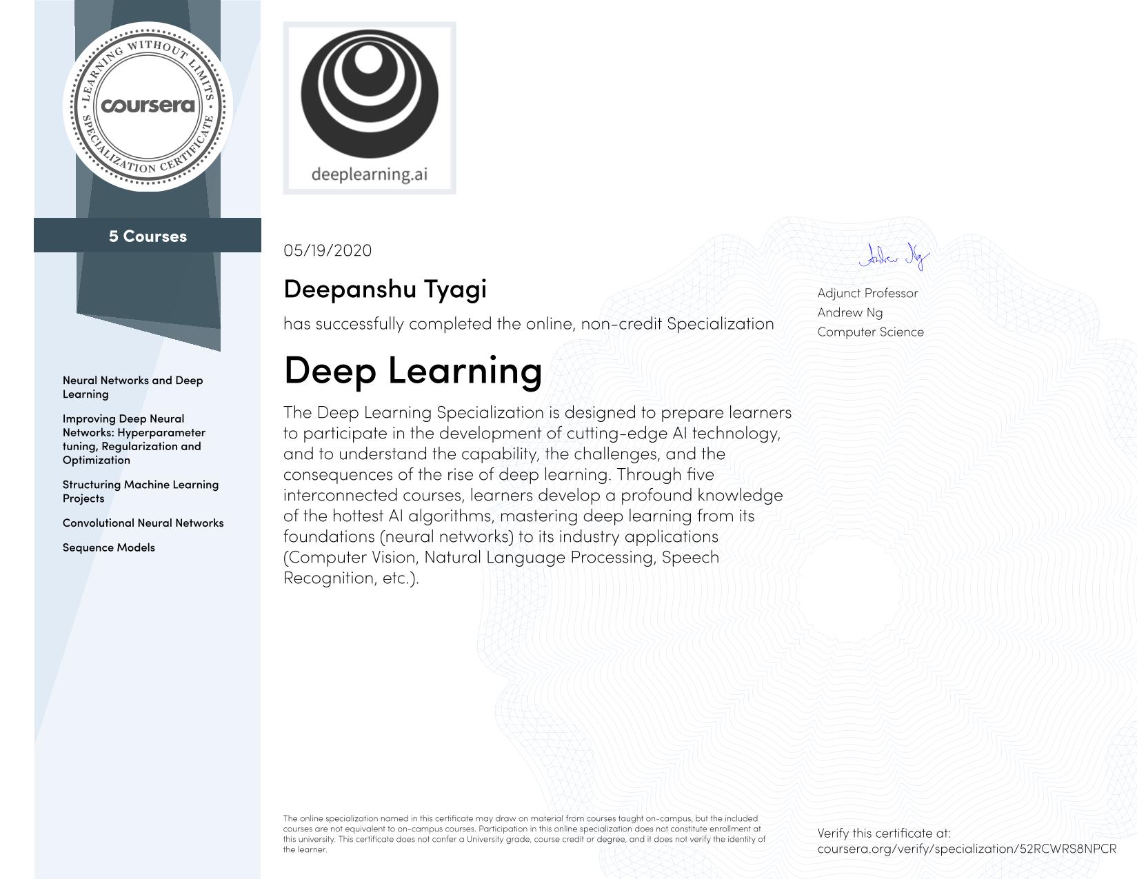 coursera deep learning specialization programming assignment solutions